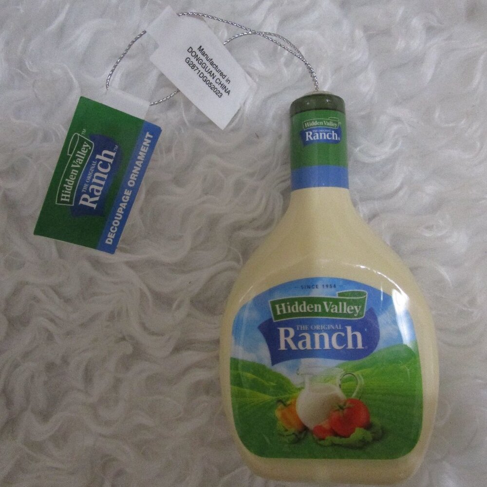 Original Hidden Valley Ranch Dressing Licensed Christmas Ornament NWT